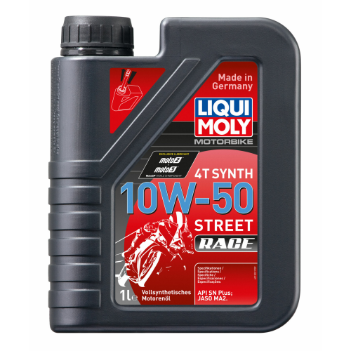Синтетическое моторное масло для 4-тактных мотоциклов Motorbike 4T Synth Street Race 10W-50 - 1 л